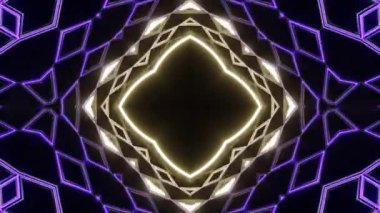 Renkli simetriyle gezgin kaleydoskop hareketi