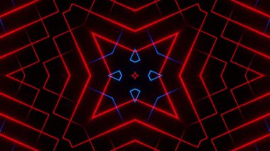 Renkli simetriyle gezgin kaleydoskop hareketi