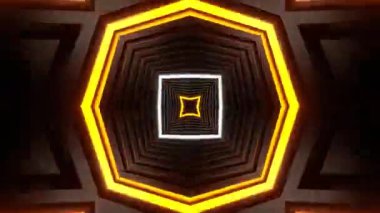 Renkli simetriyle gezgin kaleydoskop hareketi