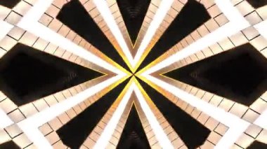 Renkli simetriyle gezgin kaleydoskop hareketi