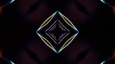 Renkli simetriyle gezgin kaleydoskop hareketi