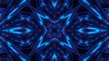 Renkli simetriyle gezgin kaleydoskop hareketi