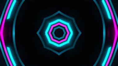 Renkli simetriyle gezgin kaleydoskop hareketi