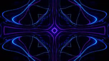 Renkli simetriyle gezgin kaleydoskop hareketi