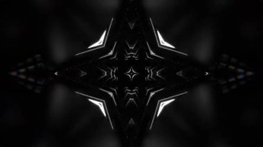 Renkli simetriyle gezgin kaleydoskop hareketi