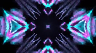 Renkli simetriyle gezgin kaleydoskop hareketi