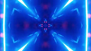 Renkli simetriyle gezgin kaleydoskop hareketi