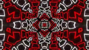 Renkli simetriyle gezgin kaleydoskop hareketi