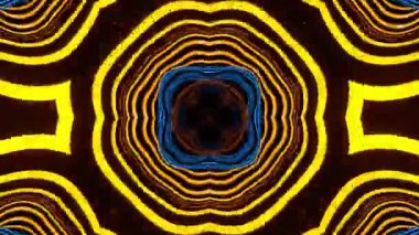 Renkli simetriyle gezgin kaleydoskop hareketi