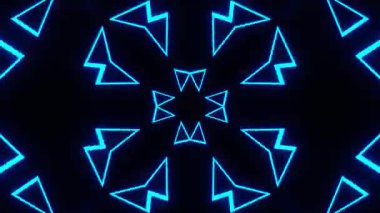 Renkli simetriyle gezgin kaleydoskop hareketi