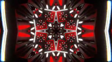 Renkli simetriyle gezgin kaleydoskop hareketi