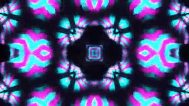 Renkli simetriyle gezgin kaleydoskop hareketi