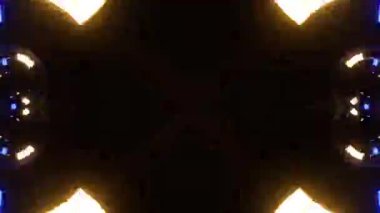 Renkli simetriyle gezgin kaleydoskop hareketi