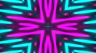 Renkli simetriyle gezgin kaleydoskop hareketi