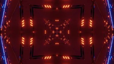 Renkli simetriyle gezgin kaleydoskop hareketi