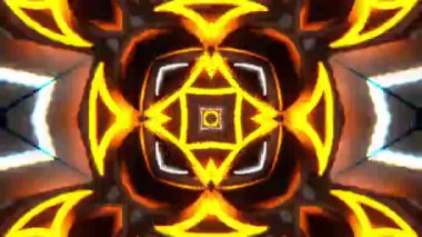 Renkli simetriyle gezgin kaleydoskop hareketi