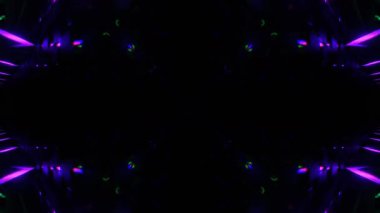 Renkli simetriyle gezgin kaleydoskop hareketi