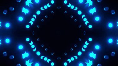 Renkli simetriyle gezgin kaleydoskop hareketi