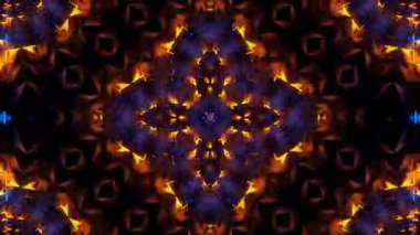 Renkli simetriyle gezgin kaleydoskop hareketi