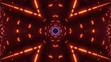 Renkli simetriyle gezgin kaleydoskop hareketi