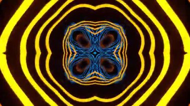 Renkli simetriyle gezgin kaleydoskop hareketi