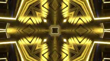 Renkli simetriyle gezgin kaleydoskop hareketi