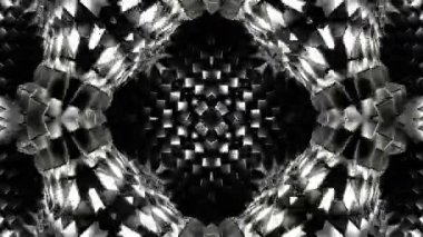 Renkli simetriyle gezgin kaleydoskop hareketi