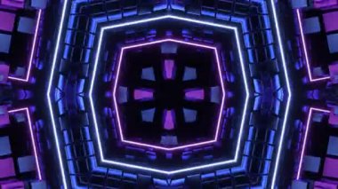 Renkli simetriyle gezgin kaleydoskop hareketi