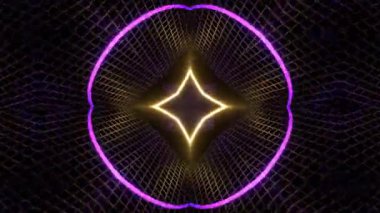 Renkli simetriyle gezgin kaleydoskop hareketi