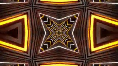 Renkli simetriyle gezgin kaleydoskop hareketi