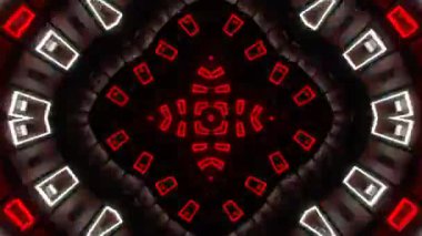 Renkli simetriyle gezgin kaleydoskop hareketi