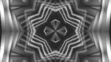 Renkli simetriyle gezgin kaleydoskop hareketi