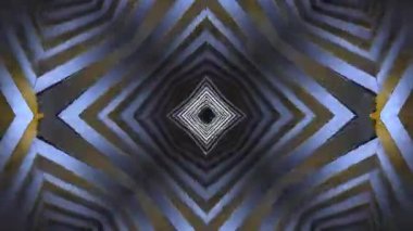 Renkli simetriyle gezgin kaleydoskop hareketi