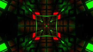 Renkli simetriyle gezgin kaleydoskop hareketi