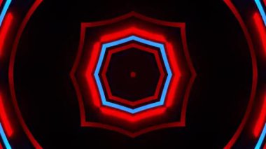 Renkli simetriyle gezgin kaleydoskop hareketi