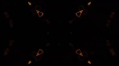 Renkli simetriyle gezgin kaleydoskop hareketi