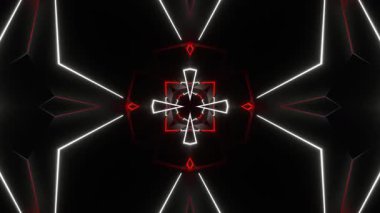 Renkli simetriyle gezgin kaleydoskop hareketi