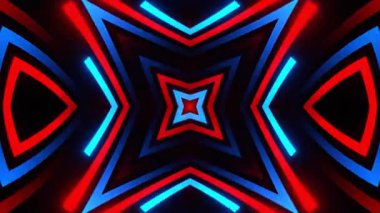 Renkli simetriyle gezgin kaleydoskop hareketi