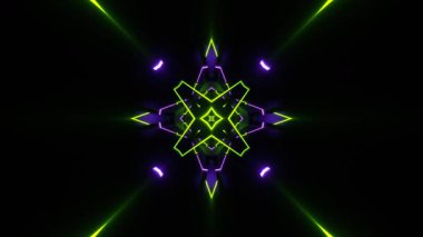 Renkli simetriyle gezgin kaleydoskop hareketi