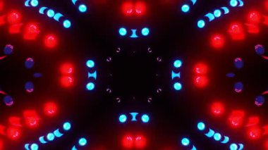 Renkli simetriyle gezgin kaleydoskop hareketi