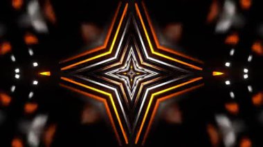 Renkli simetriyle gezgin kaleydoskop hareketi