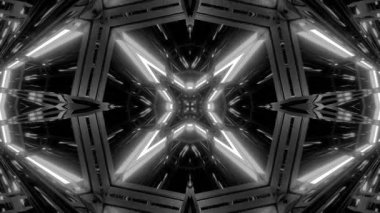 Renkli simetriyle gezgin kaleydoskop hareketi