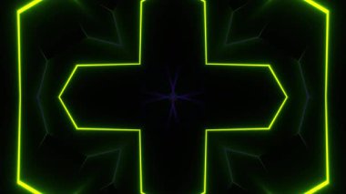 Renkli simetriyle gezgin kaleydoskop hareketi