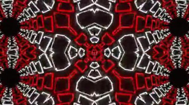 Renkli simetriyle gezgin kaleydoskop hareketi