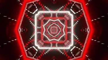 Renkli simetriyle gezgin kaleydoskop hareketi