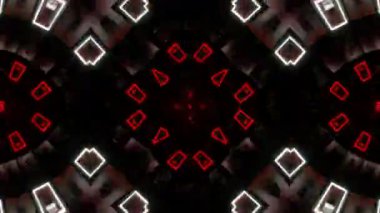 Renkli simetriyle gezgin kaleydoskop hareketi