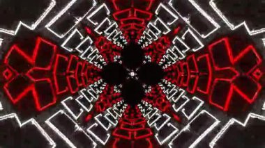 Renkli simetriyle gezgin kaleydoskop hareketi