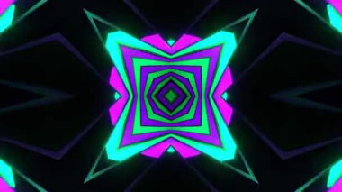 Renkli simetriyle gezgin kaleydoskop hareketi