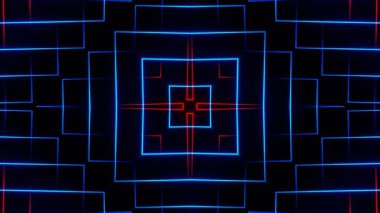 Renkli simetriyle gezgin kaleydoskop hareketi