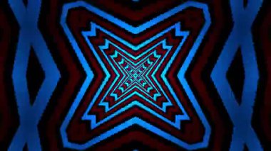 Renkli simetriyle gezgin kaleydoskop hareketi